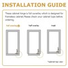 Furniware 2 Pcs Slide-on 35mm Kitchen Cabinet Wardrobe Door Hinge,110
