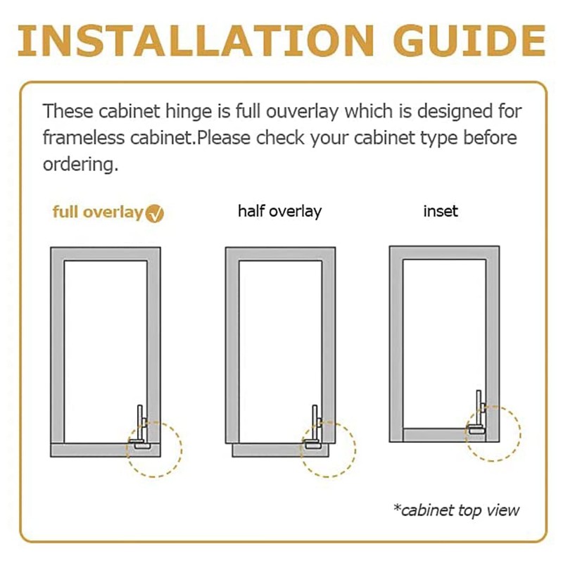 Furniware 2 Pcs Slide-on 35mm Kitchen Cabinet Wardrobe Door Hinge,110