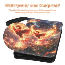 Trading Card Binder 4 Pocket, Collectible Trading Card Albums Fits 400 Cards with 50 Removable Sleeves,Waterproof Card Holder Album for TCG, MTG, Sports Cards(Phoenix, 400P)