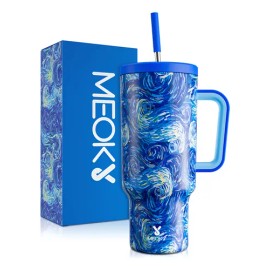 Meoky Vaso Térmico Acero Inoxidable Con Paja Calor/frí 40oz
