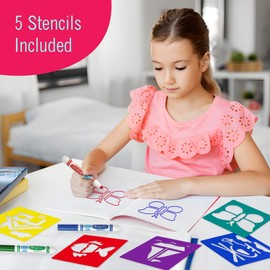 Markers for Kids, Washable Markers for Kids 8 Count Kids Markers, Coloring Markers for Children, Toddler Art Supplies, Washable Markers and Stencils, Kids Markers Washable, Toddler Stocking Stuffers