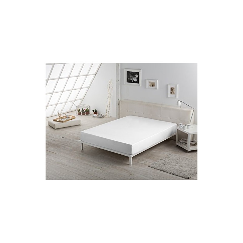 Bajera ajustable color blanco - Cama de 90 (alto 28