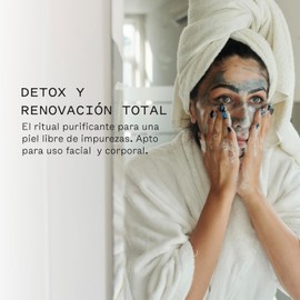 Botanicus Arcilla Negra Detox 500gr para Rostro y Cuerpo, Arcilla 100% Natural Purificante y Revitalizante, Mascarilla Facial para Piel Grasa y Mixta, Activa la Circulación, Reduce Inflamación y Spa