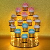 DIWNELEM 16 Tier Acrylic Cupcake Stand Display Riser Holder for