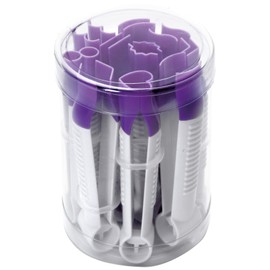 IBILI Fondant Crimper Set 10 cm 10 Pieces of Plastic, White/Purple, 10 x 8 x 8 cm