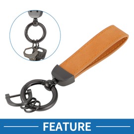 A ABSOPRO Car Keychain Universal Key Chain with Ring for Key Fobs for Home for Women Zinc Alloy Yellow 1 Set