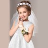 Xuhal 3 Pcs Wedding Flower Girl Set, First Communion White
