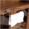QUUPY Hanging Trash Bag Holder Stainless Steel,Large Stainless Steel Trash