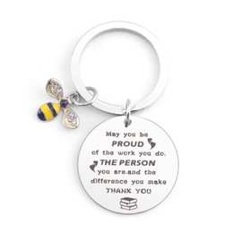 Thank You Teachers Gifts, Teacher Keyring, Best Teacher Gifts,Motivational Gifts,Christmas Presents for Teachers,Teacher Gifts for Women Men,Teachers Day Birthday Graduation Season Appreciation Gift