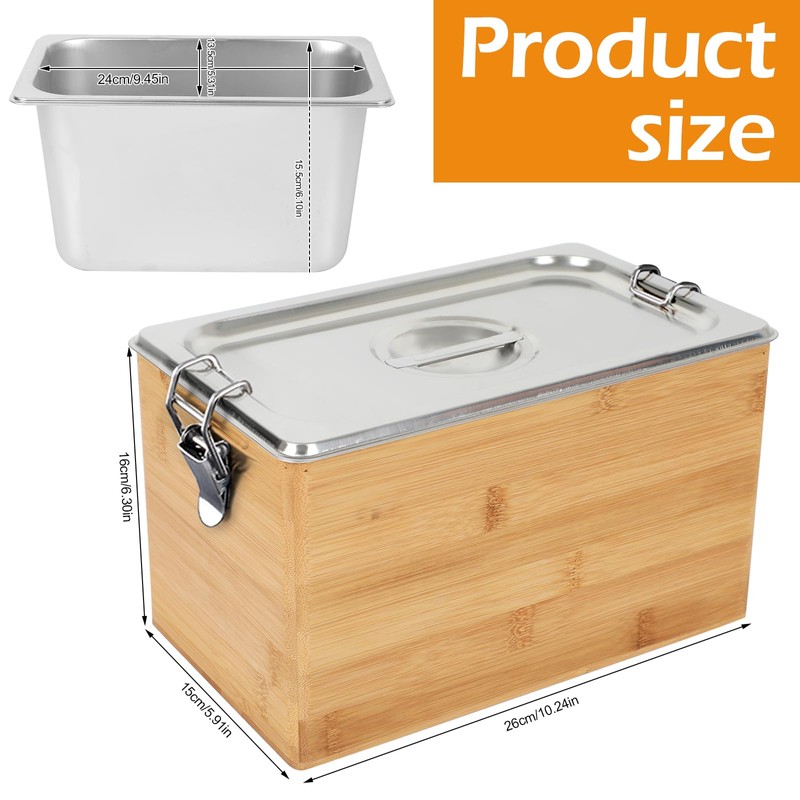 AQQHSAIN Compost Bin with Lid 1.2 Gal Countertop Compost Kitchen