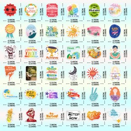 zheyistep 400Pcs Inspirational Words Stickers, Motivational Waterproof Vinyl Stickers for Kids Teens Adults Teachers, Positive Quote Stickers for Water Bottles Laptops Phone Journaling Scrapbooking