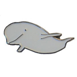 GBJUK Beluga Whale Enamel Lapel Pin Badge Pin with Butterfly Clasp on Back, Metal, Metal