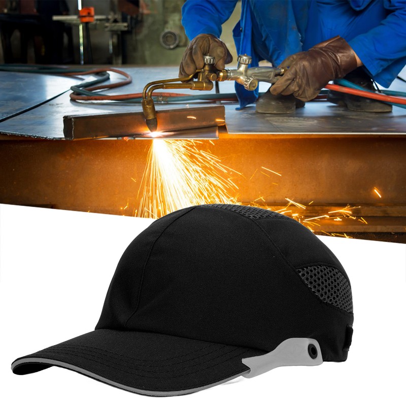 Bump Hat Baseball Hardhat Peaked Breathable Protective Adjustable for Sports