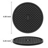 3 Pack Silicone Coasters for Drinks, Thickened Black Coasters with