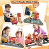 Drofex Magnetic Tiles Road Set with Fire Truck Magnetic Crane,