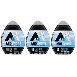 MiO Sport Liquid Flavor Enhancer with Electrolytes and B Vitamins - 3 pack brought by Southwind Enterprises (Berry Blast)