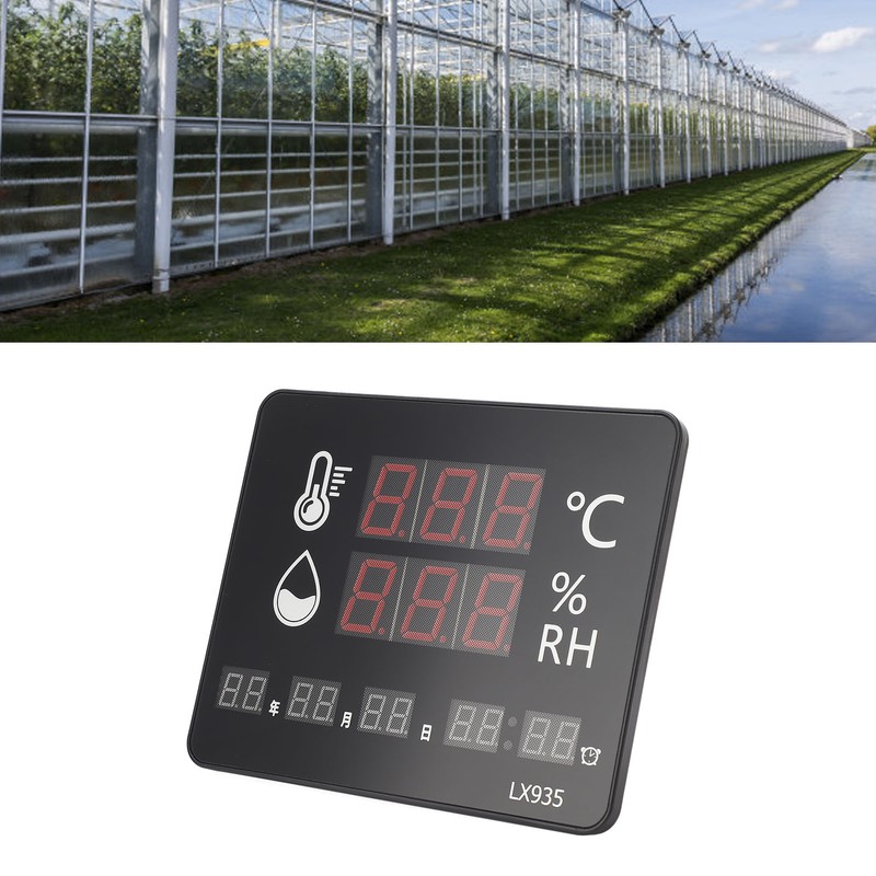 Temperature Humidity Meter High Accuracy Wall Mount Thermometer Hygrometer Alarm
