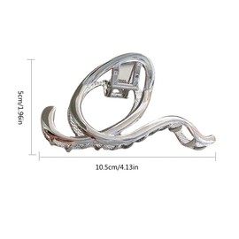 Jascatin 2pcs Metal Angel Butterfly Claw Irregular Rhinestone Shark Clamp for Thick Wave Anti-Slip Hair Styling Accessories for Women (Gold-C)