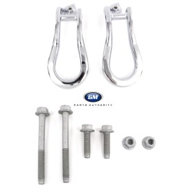 General Motors 2015-2019 Silverado Sierra 2500HD 3500HD Tow Hooks 84072464 Chrome w/ Bolts OEM