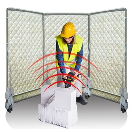 LTCANOPY Temporary Construction Traffic Industrial Sports Pitches Outdoor Noise Control Sound Blocking Reducing Cancelling Soundproof Screen Blankets Sound Barrier 39.3”x78.7"(grey)…