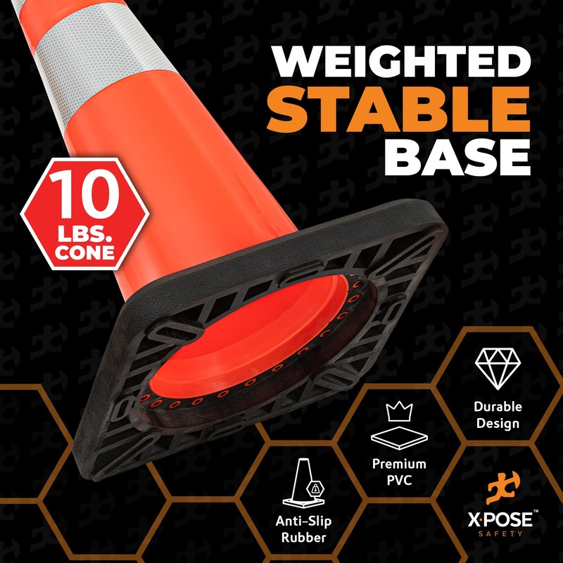 Xpose Safety 28 Inch Orange Slim Line Traffic Cones
