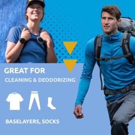 Nikwax BaseWash, 1000 ml, Deodorizing Cleaner for Base Layers, Socks, & Activewear, Eliminates Odors & Improves Performance