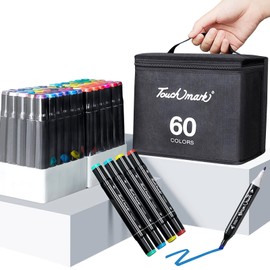 WASYPLSFOI Dual Tip Markers Set Washable Pastel Perfect Colored Art Marker Pencils Kit Gift for Kids Age 4 5 6 7 with 60 Classic Colors