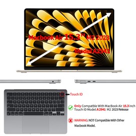 AiGoZhe for MacBook Air M2 15 inch Case 2023 Release Model A2941 15.3" Liquid Retina Display, Crystal Transparent Hard Case & Keyboard Cover & Laptop Stickers & OTG Adapter, Colorful Creative Bulb