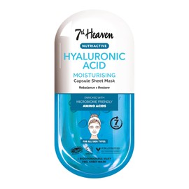 7th Heaven Hyaluronic Acid Nutriactive Moisturising Sheet Mask Enriched with Amino Acids to Rebalance and Restore Skin
