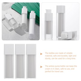 LIOOBO Vacuum Bottle, 1.7 fl oz (50 ml), 3 Packs, Scrub Milky Lotion Vacuum Bottle, Pump Bottle, Lotion Sub Bottle, Divided Bottle, Four Sides Eye Cream Bottle, Travel Supplies, Travel Bottle, Refill