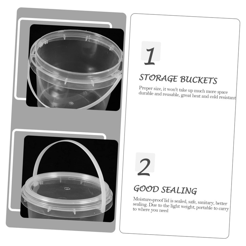RORPOIR 10 Pcs Airtight Food Storage Buckets Dustproof Moisture Proof