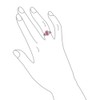 Bezel Set Two Tone Compressed Pink Rhodochrosite Statement Ring Band