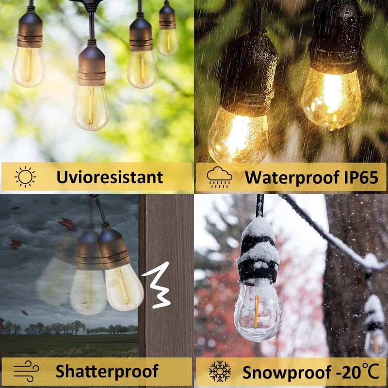 Visther Low Voltage Solar String Light Bulbs Replacement, DC 3V
