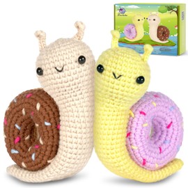 Crochetta - Kit de ganchillo para principiantes, kit de inicio de ganchillo con tutoriales en video paso a paso, kits de aprender a ganchillo para adultos y niños, suministros de tejer bricolaje,