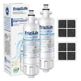 FrigiLife ADQ36006101 Refrigerator Water Filter Replacement for LG LT700P, Kenmore Elite 9690, ADQ36006102, 469690, ADQ36006101-S, RWF1200A, LFXS30766S, WSL-3, FML-3 and LT120F Air Filter, 2 Combo