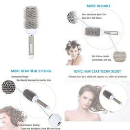 Magik 1-2 Pack 2'' Hair Brush Nano Thermal Ceramic Ionic Round Barrel Comb Styling (2 Inch 2 Pack)