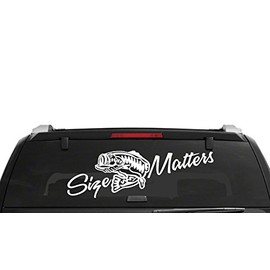 FGD Bass Fishing Large Car Truck or Suv Rear Window Decal Sticker 12"x35" (Fsh006) Size Matters. Also Looks Great on a Boat!