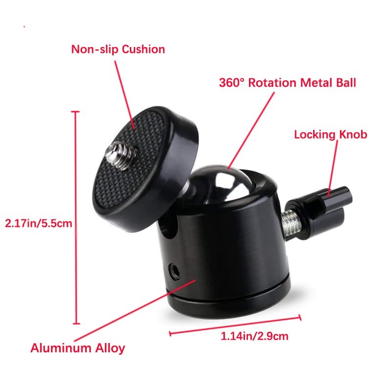 Walway Aluminum Alloy 360 Degree Hot Shoe Mount Adapter 1/4''