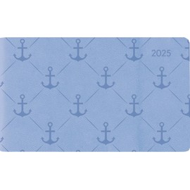 Alpha Edition - Ladytimer To Go Deluxe Sky 2025 Pocket Calendar, 15.3 x 8.7 cm, Calendar with 128 Pages, with Space for Notes, Monthly Overview, International Calendar