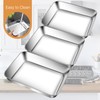 Aemygo Set of 3 Breading Pans, Stainless Steel Breading Tray