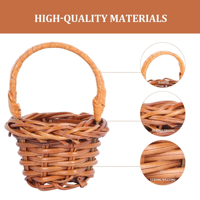 DOITOOL 30 Pack Mini Woven Baskets Candy Decorations Mini Baskets