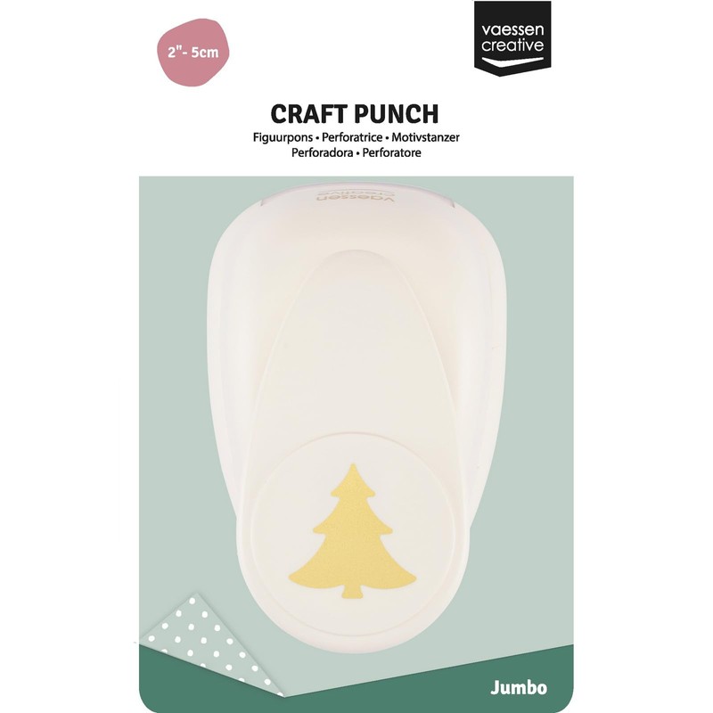 Vaessen Creative Motif Punch Trees, Christmas Trees – 4.3 x