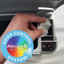 iTouchless 3-Pack Compact Bathroom Absorbs Garbage Smells, All Natural Activated Carbon, 2.5-4 Gallon Small Trash Cans, Wastebins Absorbx Odor Filters (8CF03-3)