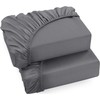 Utopia Bedding Fitted Sheet Double (2 Pack), Grey - Deep
