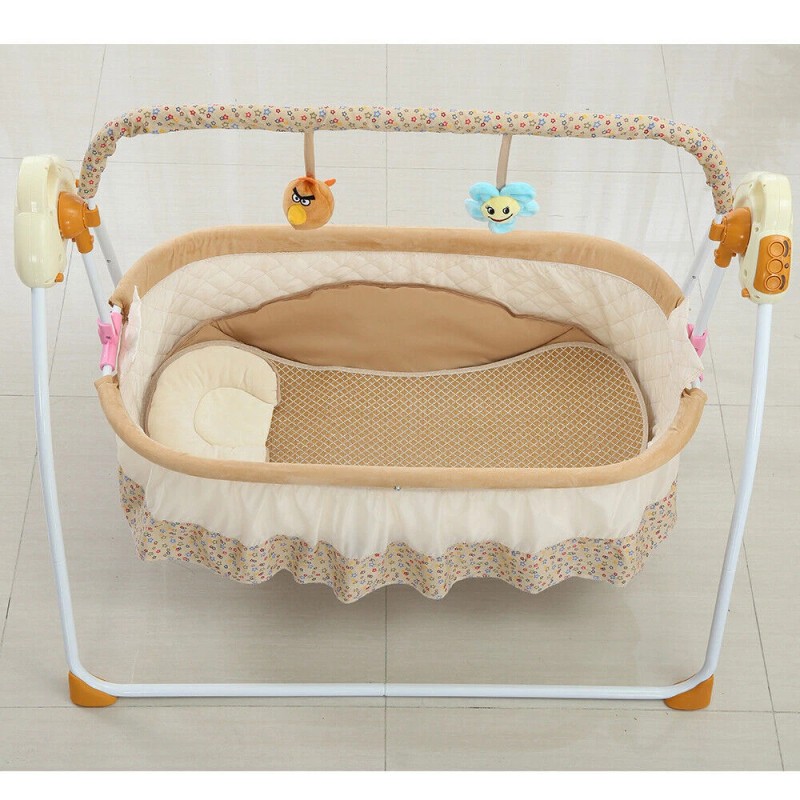 Automatic Rocking Chair Electric Baby Swing Bed Crib Music Cradle