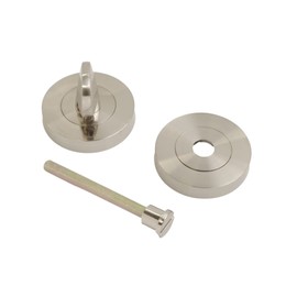 VIBE Bathroom Turn Keyhole Escutcheon on Satin Nickel Plated Keyhole Cover on Satin Nickel Plated for Bathroom Turn Internal Doors for Security and Protection from Key Damage