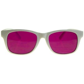 VANLO Colour Therapy Glasses Classic White Magenta