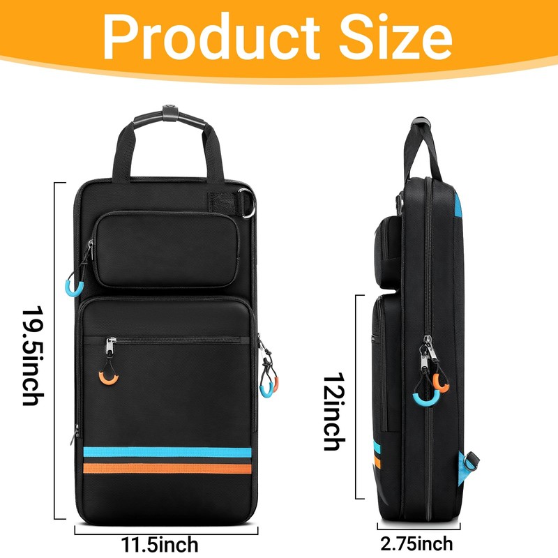 Yueidung Drumstick Bag, Drumstick Bag Holder with Handles and Detachable
