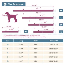 ABRRLO Dog Collars, Pet Dog Collar for Small, Medium, Large Dog, Comfortable and Adjustable (Pink XS)