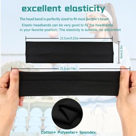 DIELOVEHUA 7 Stück Stirnband Damen Sport, Stirnband Sport Mehrfarbig, Stirnband Damen Dünn, Elastisch Weiches rutschfeste Stirnbänder für Fitness Radfahren Yoga Laufen